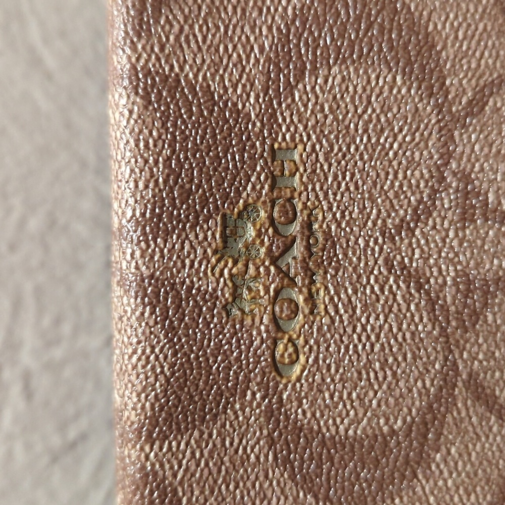 Coach Tan Signature Wristlet - Picture 4 of 9